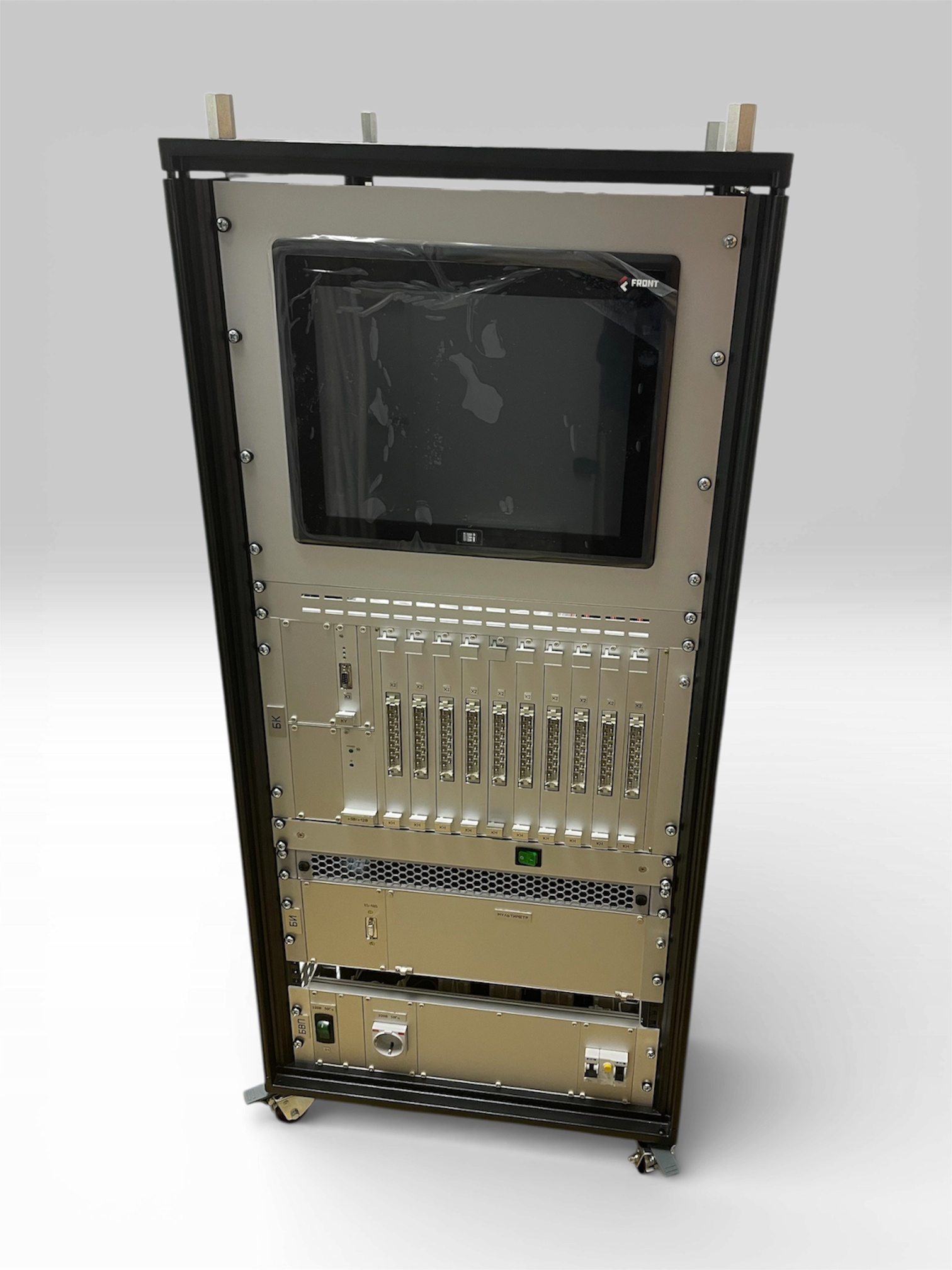 Assembly of an electronic unit inside an enclosure